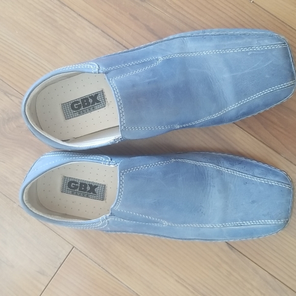 GBX Elite LEATHER BLUE LOAFERS MEN'S SHOES - Picture 2 of 8